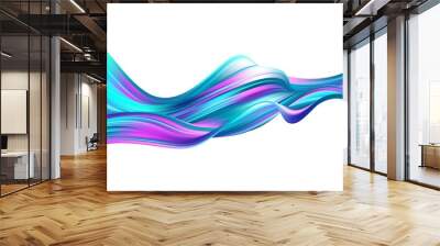 Modern colorful flow poster. Wave Liquid shape in color background. Art design for your design project. Vector illustration Wall mural