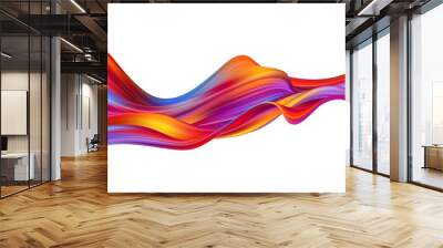 Modern colorful flow poster. Wave Liquid shape in color background. Art design for your design project. Vector illustration Wall mural