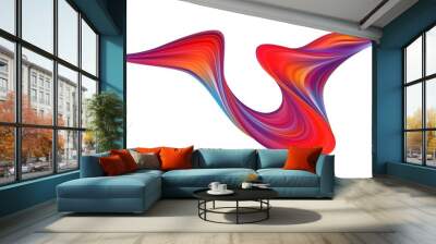 Modern colorful flow poster. Wave Liquid shape in color background. Art design for your design project. Vector illustration Wall mural