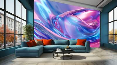 Abstract neon liquid background.  Wall mural