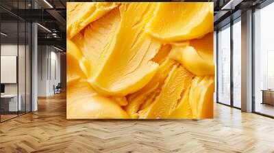 Mango ice cream gelato texture background.  Wall mural