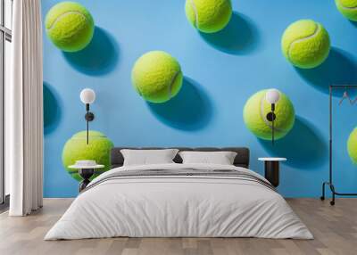 Tennis balls background.  Wall mural