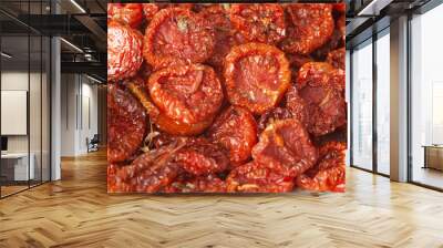 Sun-dried cherry tomatoes with olive oil and herbs. Wall mural