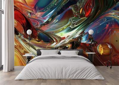 Abstract Swirls of Color: An Abstract Masterpiece Wall mural