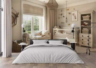 Child's bedroom interior with stylish furniture. Idea for design Wall mural