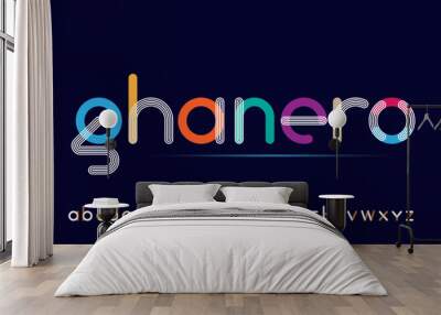 modern stylish small alphabet letter logo design Wall mural