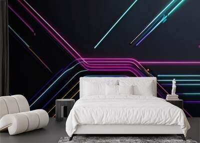 Abstract neon light background Wall mural