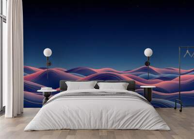 Panorama header with abstract organic lines as wallpaper Wall mural