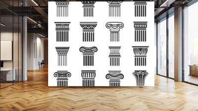 Antique columns in Greek and Roman style Wall mural