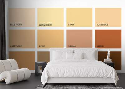 Human skin tone set Wall mural