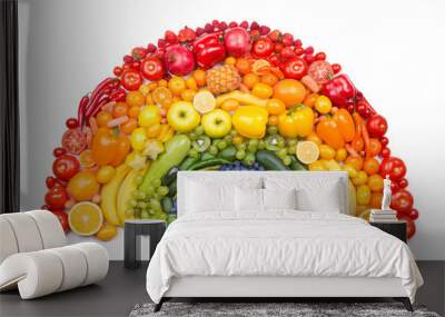 fruit and vegetable rainbow Wall mural