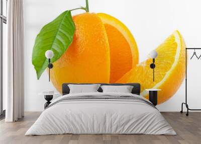 orange with a slice Wall mural