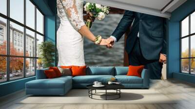 hold hands, wedding ceremony Wall mural