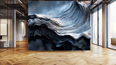  A tight shot of a tree trunk with a hazy upper portion and distinct lower half Wall mural