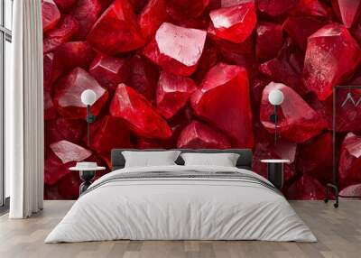  A tight shot of scattered red rocks as a backdrop or wallpaper Wall mural