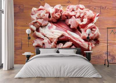 A large piece of meat cut up for cooking dinner Wall mural