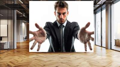 businessman with hands Wall mural