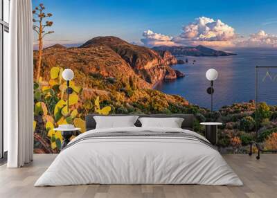 panorama Lipari Quattrocchi Wall mural