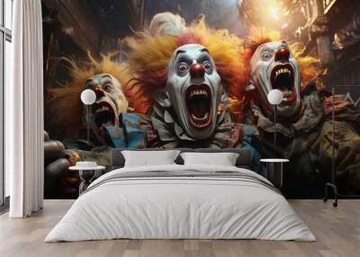 terrible_clowns_scream Wall mural