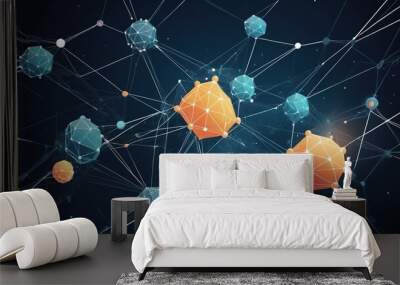 social network concept Wall mural