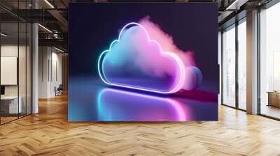 creative 3d cloud computing icon Wall mural