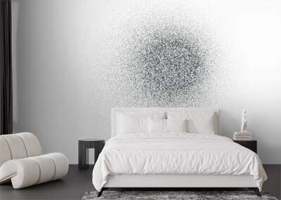 Gritty  sand on transparent background.Monochrome noise halftone, grit pattern.Vector isolated illustration Wall mural