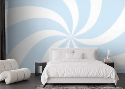 Sweet radial candy background. Vortex starburst spiral twirl Pattern. Helix rotation rays. Vector illustration Wall mural