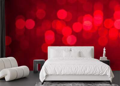 Abstract christmas lights on background Wall mural