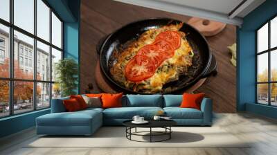 grilled meat with vegetables Wall mural