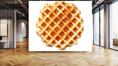 Vanilla waffles isolated on transparent background Wall mural