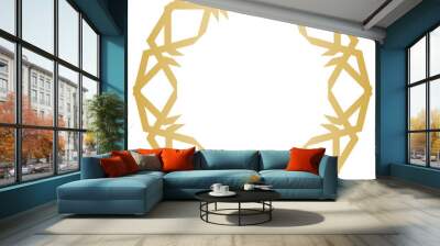 Circular gold arabic ornament vector Wall mural