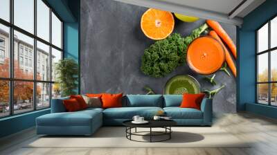 Fresh fruit and vegetable juice for healthy lifestyle Wall mural