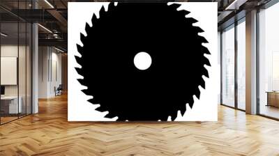 Circular saw blade isolated on white background Wall mural