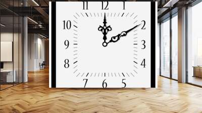 Square wall clock Wall mural