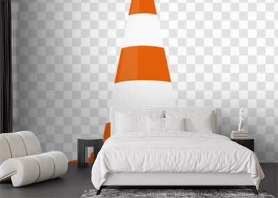 Traffic cone. Vector illustration. Wall mural