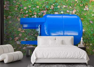 Blue metal water tank for 50 liters of water Wall mural