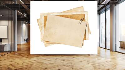 Blank old yellowed paper mockup for vintage photos or postcards Wall mural