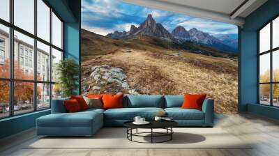 Landscape of beautiful autumn picturesque mountains Wall mural