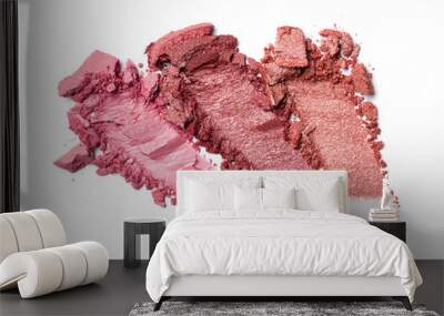 Shiny smear of pink and brown eyeshadow Wall mural