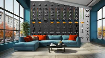 Eight-Channel Mixer Wall mural