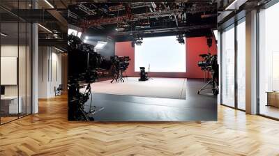 Large film studio with futuristic equipment Wall mural