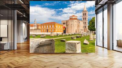 Historic center of the Croatian town of Zadar at the Mediterranean Sea, Europe. Wall mural