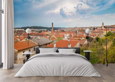 Pula, view of the ancient city on the peninsula Istria, Croatia, Europe. Wall mural