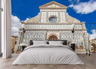 Santa Maria Novella, one of the most famous churches in Florence, Italy, Europe. Wall mural