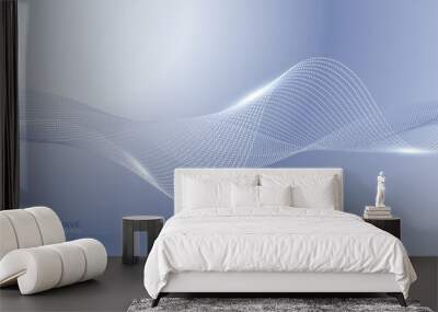 Abstract wave element for design. Digital frequency track equalizer. Stylized line art background. Vector Wall mural