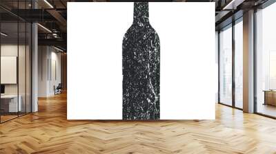 glass wine bottle icon shape symbol. Vector illustration image. Isolated on white background. Wall mural