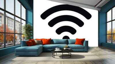 Wifi signal icon wireless symbol connection. Web network connect logo sign. Vector illustration image. Isolated on white background. Wall mural