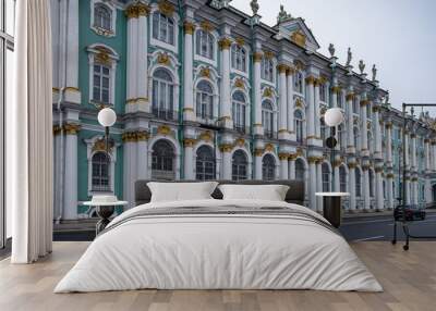 Winter Palace early on a summer morning Wall mural