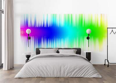 multicolored electric strip on a white background Wall mural