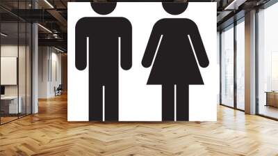 Woman and man icons vector illustration Wall mural